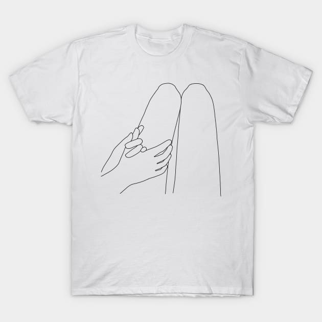 Holding Hands T-Shirt by katielavigna